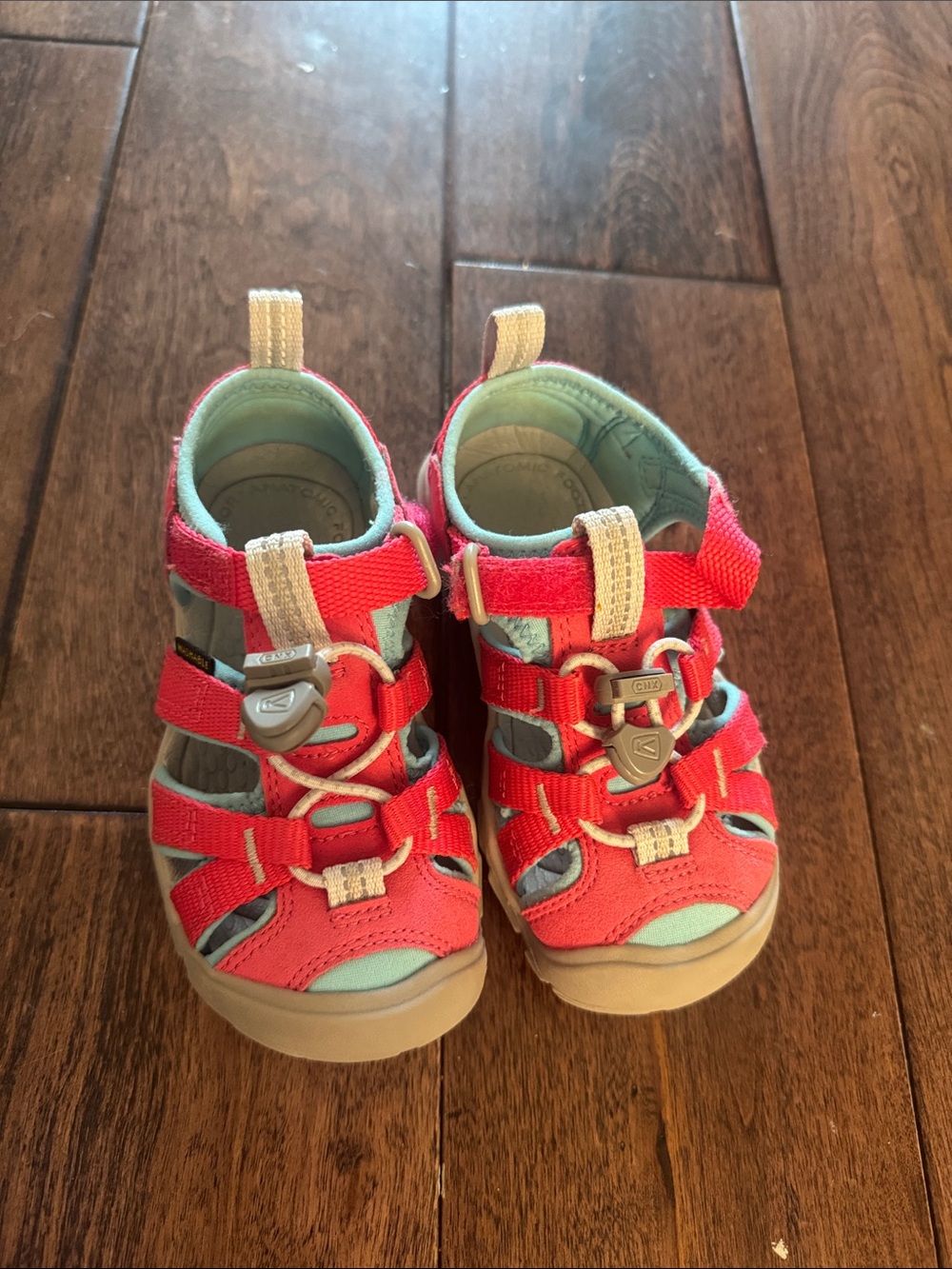 Keen toddler sandal  sz 9 red & blue